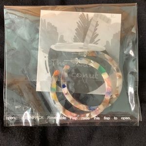 Colorful hoop earrings